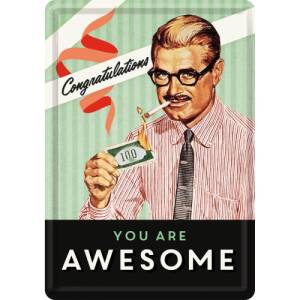 Nostalgic Art Blechpostkarte You Are Awesome 10 x 14 cm
