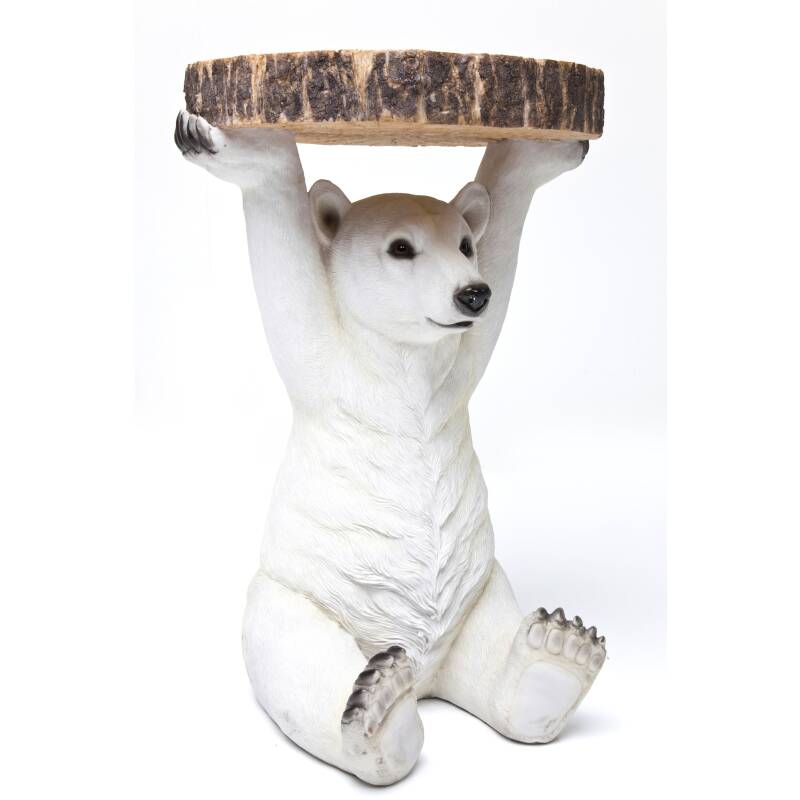 Kare Beistelltisch Animal Polar Bear Ø 37 cm 