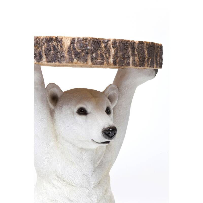 Kare Beistelltisch Animal Polar Bear Ø 37 cm 