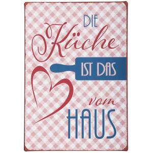 Ib Laursen Metallschild "Die Küche ist das Herz vom Haus" 