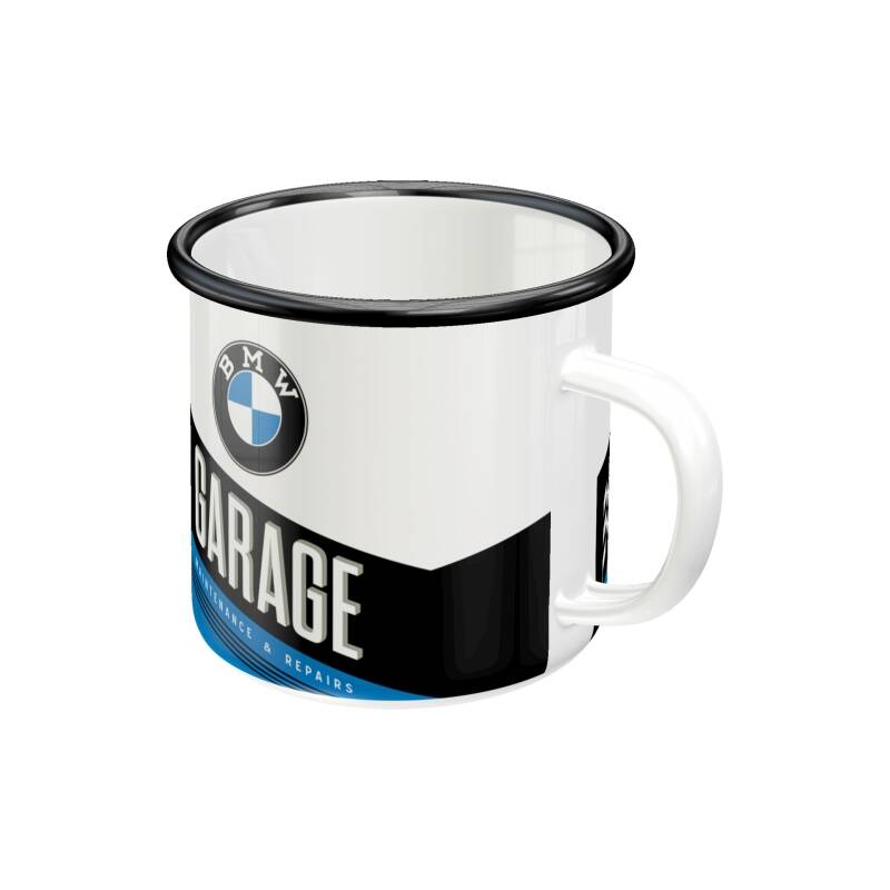 Nostalgic Art Tasse mit Henkel aus Emaille BMW - Garage
