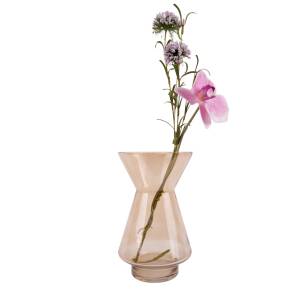 present time Vase Glow medium Glas sand braun
