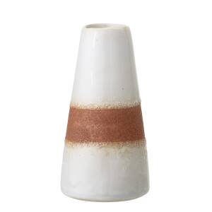 Bloomingville Vase weiß/braun H11,5 cm