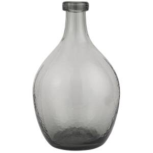 Ib Laursen Vase/Glasballon mundgeblasen grau H36 cm
