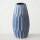 Bloominghome Vase Steingut strukturiert blau im 2er Set H24 cm