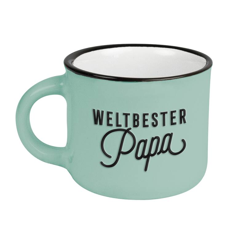 Vintage Espresso-Tasse im Emaille-Look Weltbester Papa