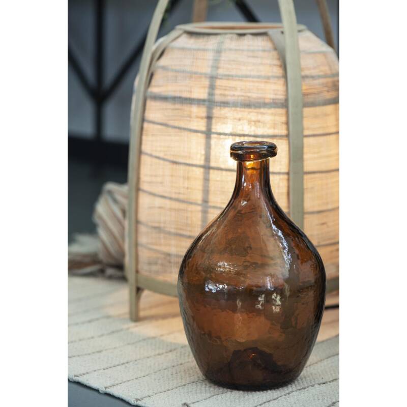 Ib Laursen Vase/Glasballon mundgeblasen braun H28 cm