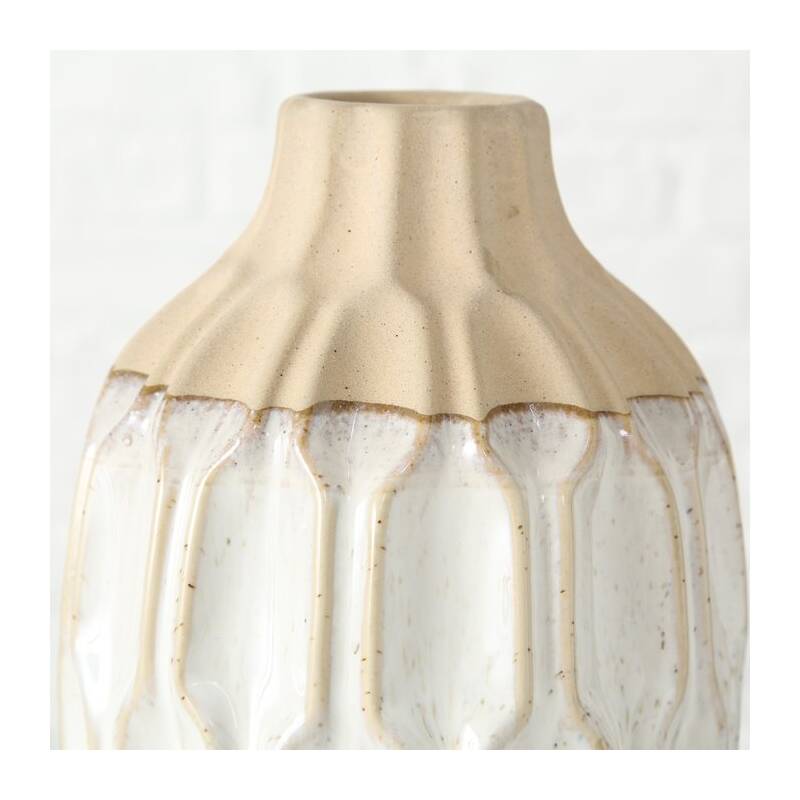 Bloominghome Vase cremeweiß/beige H25 cm
