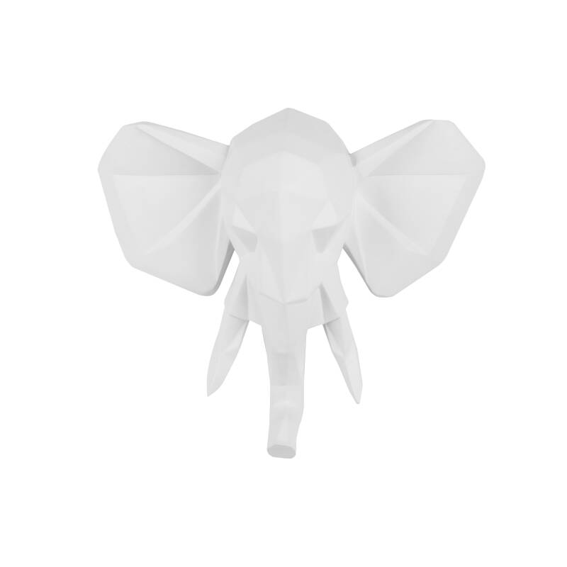 present time Wandaufhänger Elefant Origami weiß