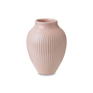 Knabstrup Vase mit Rillen H12,5 cm rosa