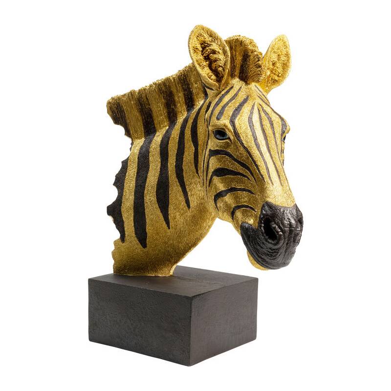 Kare Deko Objekt Zebra gold 