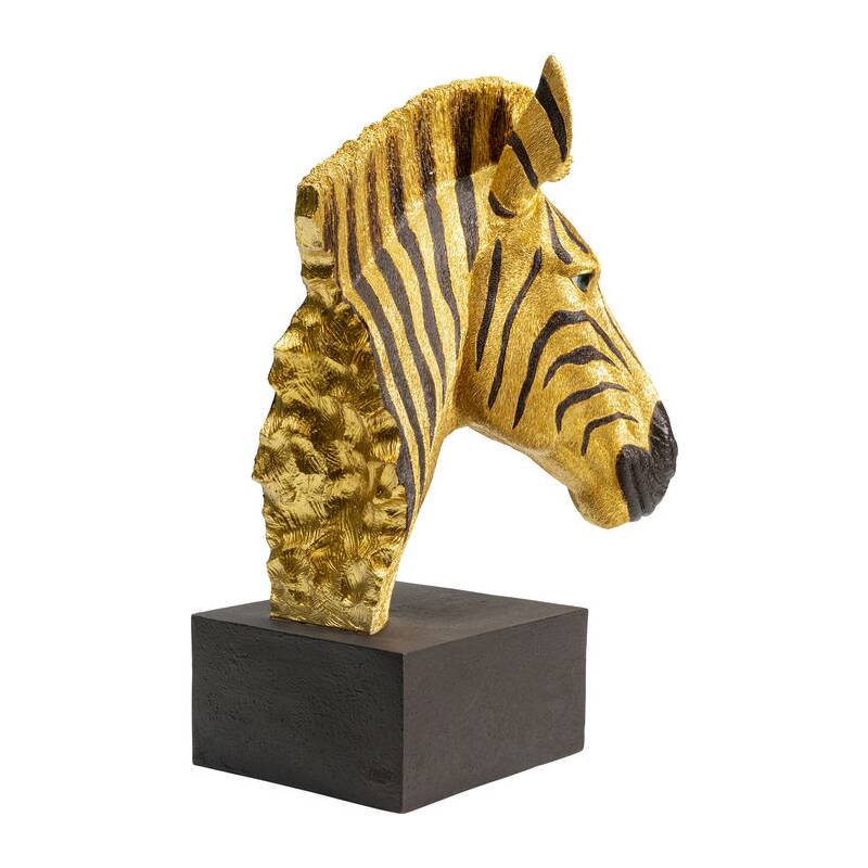 Kare Deko Objekt Zebra gold 