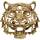 Kare Wanddekoration Tiger gold 