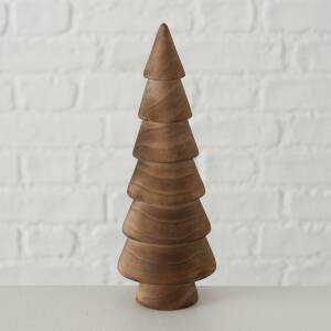 Bloominghome Dekoaufsteller Weihnachtsbaum Holz braun H15 cm Design 3