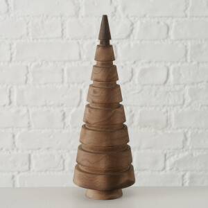 Bloominghome Dekoaufsteller Weihnachtsbaum Holz braun H23 cm Design 3