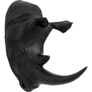 Kare Wanddekoration Rhino Head Antique Schwarz