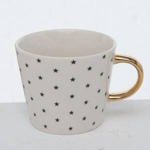 Bloominghome Tasse mit Henkel Sterne klein schwarz