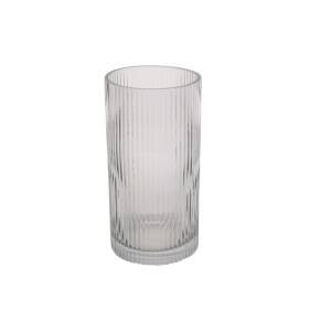 present time Vase Allure Straight Glas dunkelgrau 20 cm