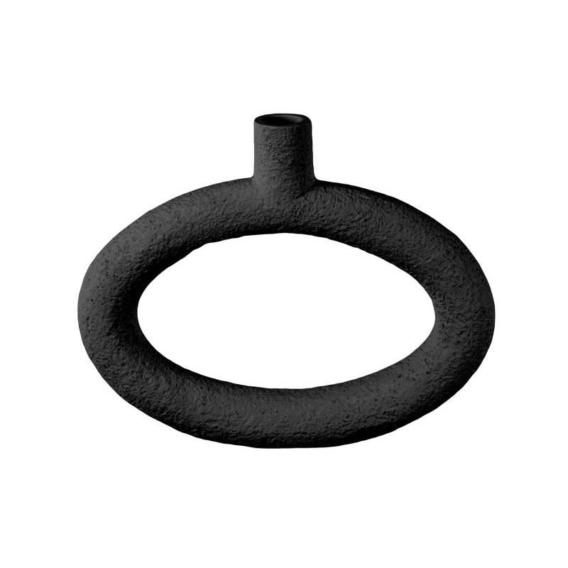 present time Vase Ring oval breit schwarz