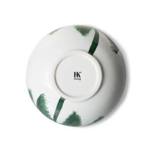 HK living Bold & Basic Schale/Schüssel D14 cm Palmen grün