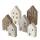 Bloominghome Dekoaufsteller Haus Towny 3er-Set grau/ natur/ weiß Holz
