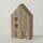 Bloominghome Dekoaufsteller Haus Towny 3er-Set grau/ natur/ weiß Holz  Design 1