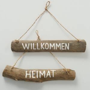 Bloominghome Hängedekoration Treibholz Willkommen/ Heimat...