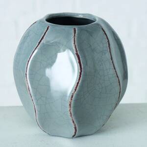 Bloominghome Vase 2er-Set Steingut braun/grau 11 cm