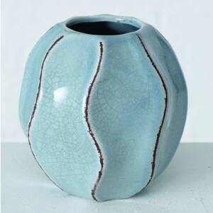 Bloominghome Vase 2er-Set Steingut braun/grau 11 cm