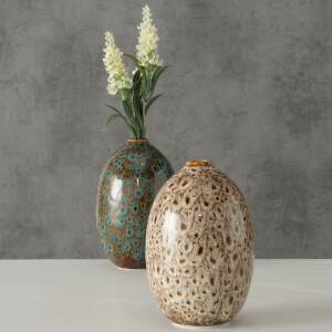 Bloominghome Vase Porzellan beige/braun