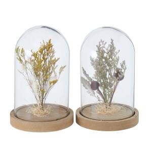 Bloominghome Dekoaufsteller Glas mit Trockenblume