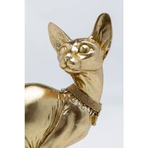 Kare Deko Figur Sitting Cat Audrey Gold 27 cm 