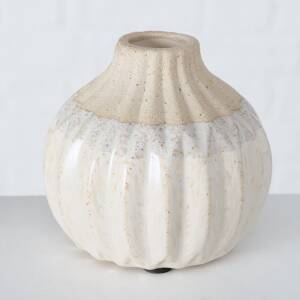 Bloominghome Vase Steingut Terracotta/ Beige Höhe 9 cm Design 2