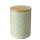 Bloominghome Vorratsdose mit Holzdeckel Porzellan Salbeigrün Design 3 Höhe 14 cm