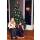 Vondels Weihnachtsanhänger Glas matt schwarze Modetasche mit Hunden 13 cm