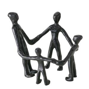 Bloominghome Dekofigur Dancing Familie Aluminium schwarz Höhe 17 cm