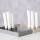 Bloominghome Kerzenhalter rechteckig für 4 Kerzen magnetisch grau