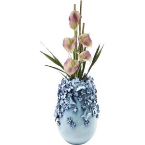 Kare Vase Butterflies hellblau 35 cm