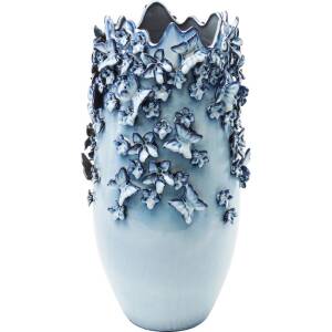 Kare Vase Butterflies hellblau 50 cm