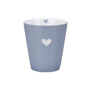 Krasilnikoff Happy Mug Becher colourful heart dusty blue