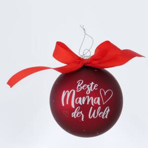 Bloominghome Weihnachtskugel Familie Glas lackiert D11 cm Beste Mama