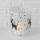 Bloominghome Windlicht Elch Benny Glas lackiert Weiß 8,5 cm