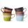 HK living Tasse mit Henkel cappuccino 4er Set 70´s solid